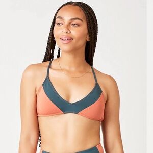 NWT - Carve Designs - Tamarindo Color lock Bikini Top - S D/DD